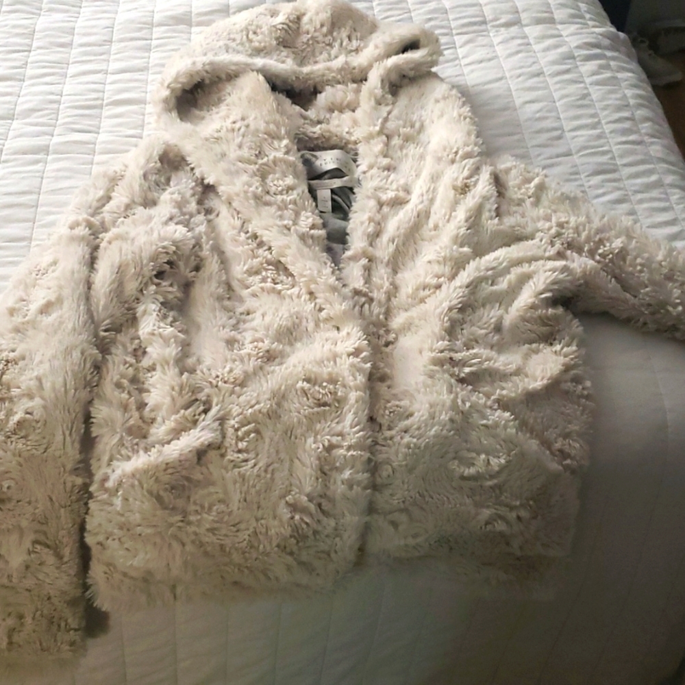 Anthropologie faux fur teddy jacket